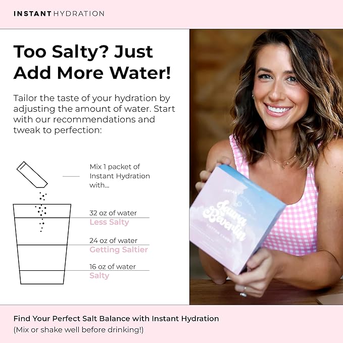 Instant Hydration Electrolytes Powder Packets - Cotton Candy Drink Mix - Zero Sugar - Keto, Vegan, Gluten-Free, Non-GMO - Boost Recovery, Brain Health, Muscle & Tissue Support- 30 Sticks-GlimoraGlow