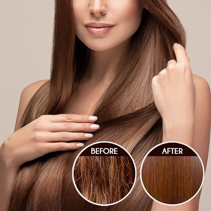 Pure Phyto Keratin Serum, Nourishing and Reviving Damaged Hair and Scalp, Natural, Vegan Phyto Hair Products, Thicker and Healthier Hair in 90 Days, All Hair Types-GlimoraGlow