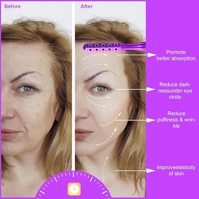 2025 Beauty Roller – Germanium Stone Face Sculpting Tool, Uplift Facial Massaging Beauty Tool, Firming Massage Wand for Skin Tightening, Portable Cooling & Sculpting (Purple)-GlimoraGlow