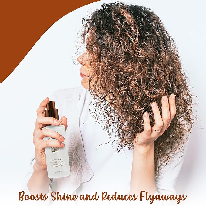 HerStyler Evolution Argan Oil Serum - Vitamin E Nourishing Treatment to Soften Dry Hair, For Hair Straightening With Aloe Vera (2 Pack)-GlimoraGlow