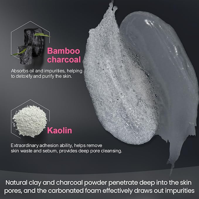 Carbonated Bubble Clay Mask -Exfoliation Face Mask | Detoxing Clay Mask for Blackhead Removal,Dull Skin,Skincare Facial Mask for Controlling Oil and Refining Pores,Mothers Day Gifts for Wife-GlimoraGlow