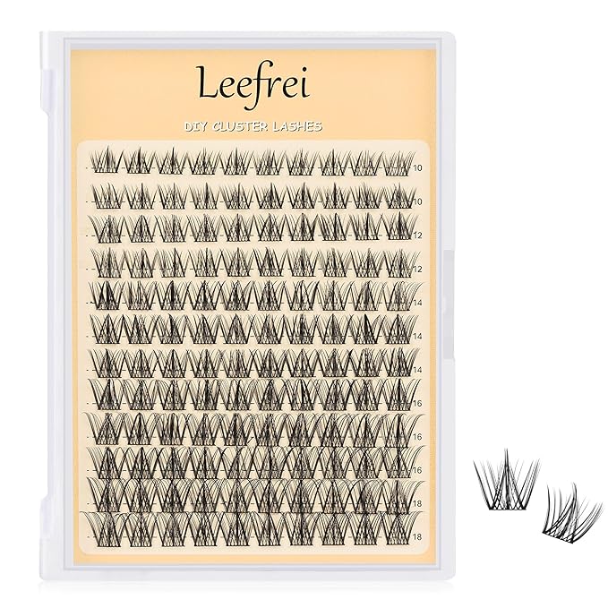 Eyelash Clusters 10-18mm Wispy Eyelash Clusters D Curl DIY Lash Extension Natural Lash Clusters Individual Lashes (LF02 Lashes Only)-GlimoraGlow