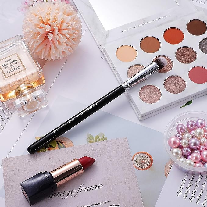 Crease Eyeshadow Brush, EIGSHOW Precision Eye Shadow Blending Brushes for Base Application Smudging Defining, Soft, Dense Bristles (E802)-GlimoraGlow