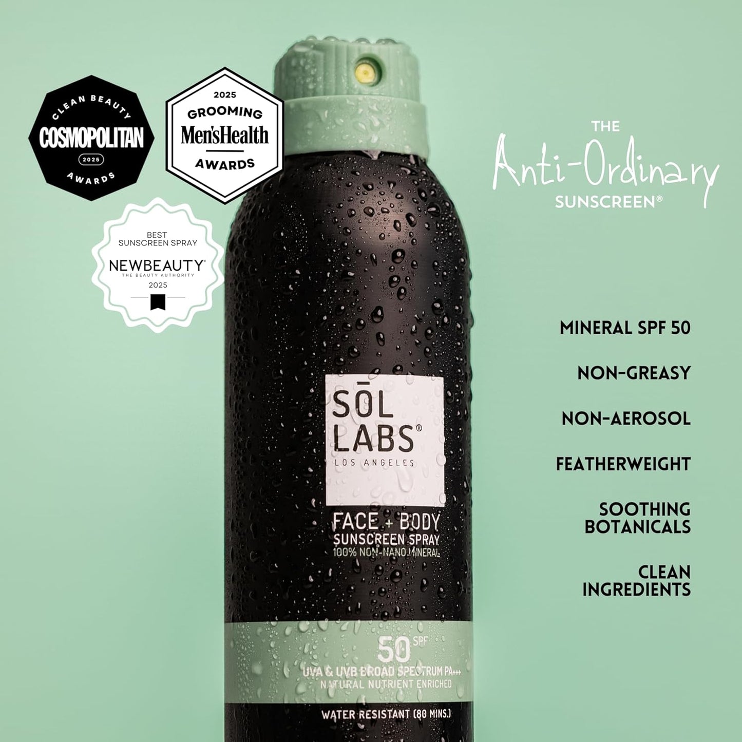 Mineral Sunscreen Spray SPF 50 – Reef Safe Sunscreen Spray, Lightweight Zinc Oxide, Water-Resistant – Korean Skincare, Face & Body Sun Protection-GlimoraGlow