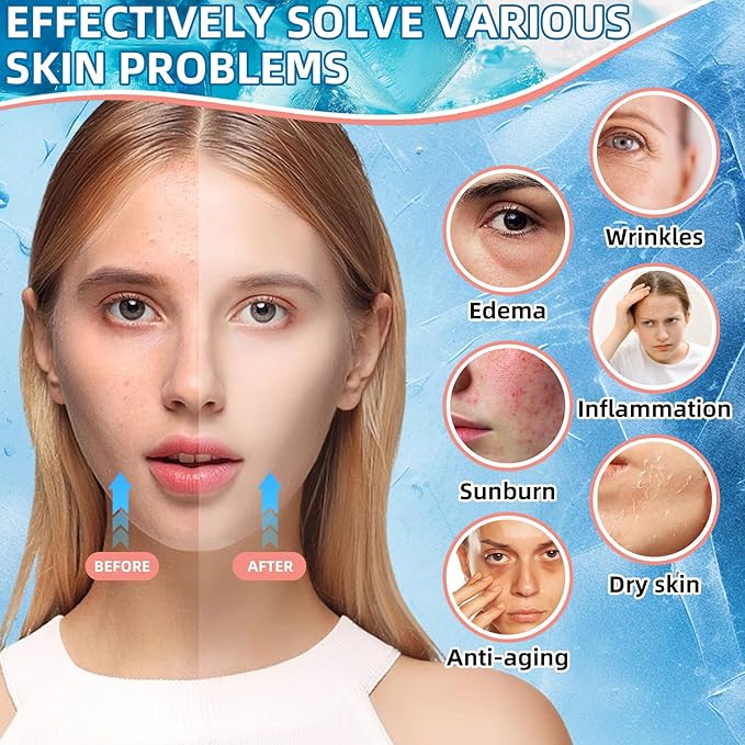 Silicone Facial Ice Cube Roller Massager, Facial Beauty Care Tool, Reusable Face Ice Mold - Brighten Skin, Reduce Puffiness for Face & Eyes (Brown)-GlimoraGlow