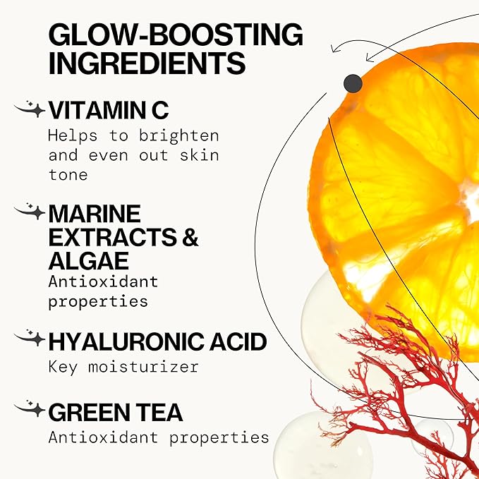 Pacifica Beauty Sea and C Love Vitamin C Serum, Skincare, Hyaluronic Acid, Green Tea, Marine Extracts, Blue Light Protection, Brightening, Lightweight, Face Care, Skin Care Serum, 1 fl oz (1 Count)-GlimoraGlow