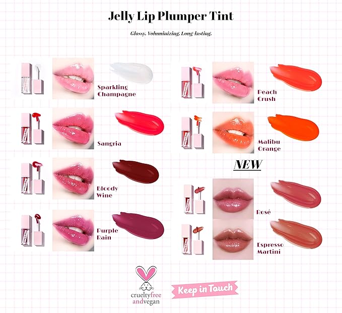 Jelly Plumper Tint | Non-Sticky, Long-Lasting Lip Gloss | Vegan and Cruelty-Free Korean Lip Tint (Espresso Martini)-GlimoraGlow