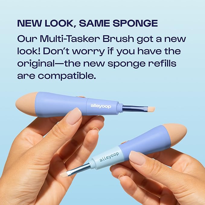 Alleyoop Multi-Tasker 4-in-1 Makeup Brush - All-in-One Multi-Tasking Blending Sponge Refill 2-Pack-GlimoraGlow