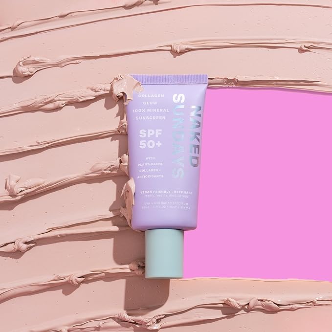 Naked Sundays SPF 50 Mineral Facial Sunscreen, Hydrating SPF with Zinc Oxide, Primer & Sheer Tint for Healthy Glow - 2 pack-GlimoraGlow