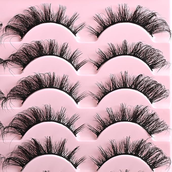 FARRED Cat Eye Lashes Fox Eyelash Wispy Fluffy False Eyelashes 14 Pairs Fake Eyelashes Natural Look Short Natural Lashes Cat Eye Lash Wispy Volume Eyelash (F23 | 8-16mm)-GlimoraGlow
