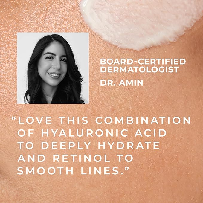 RoC Retinol Correxion Max Daily Hydration Anti-Aging Face Moisturizer with Hyaluronic Acid, Oil Free Skin Care Cream for Fine Lines, Dark Spots, Post-Acne Scars, Retinol Moisturizer, 1.7 Ounces-GlimoraGlow