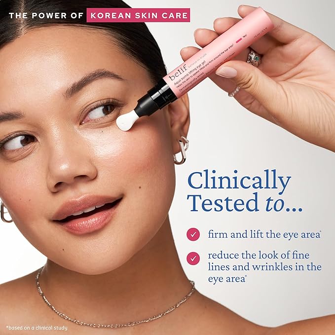 belif Aqua Bomb Lifting Eye Gel | Retinol + Collagen + Peptide for Firming & Plumping | Hyaluronic Acid for Glowy Hydration | Niacinamide for Dark Circles | Korean Skin Care-GlimoraGlow