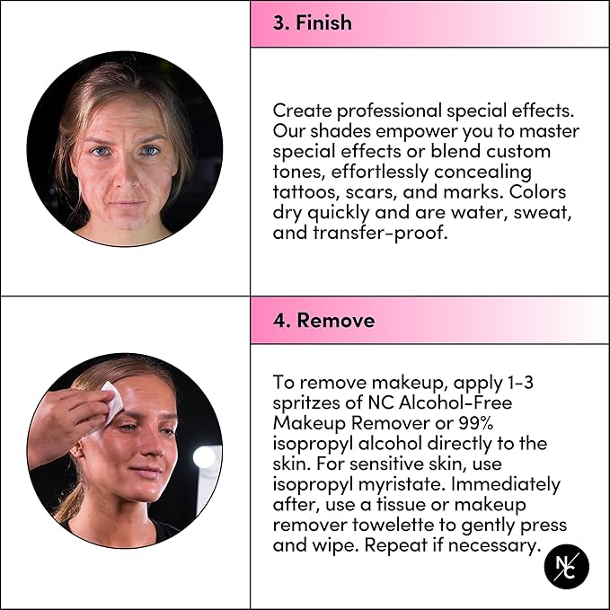 12 Color Dark Flesh Tone Alcohol Activated Makeup Palette for Special Effects - Waterproof Dark Flesh Tone Makeup for Professional Makeup Artists-GlimoraGlow