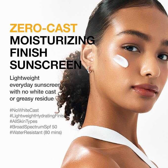 Anua Zero-Cast Moisturizing Finish Sunscreen,SPF 50, Glow Natural Sunscreen,No White cast, Hyaluronic Acid, Niacinamide sun block for face,Oil-Free, Oxybenzone free, Travel Essential (50ml/1.69fl.oz)-GlimoraGlow