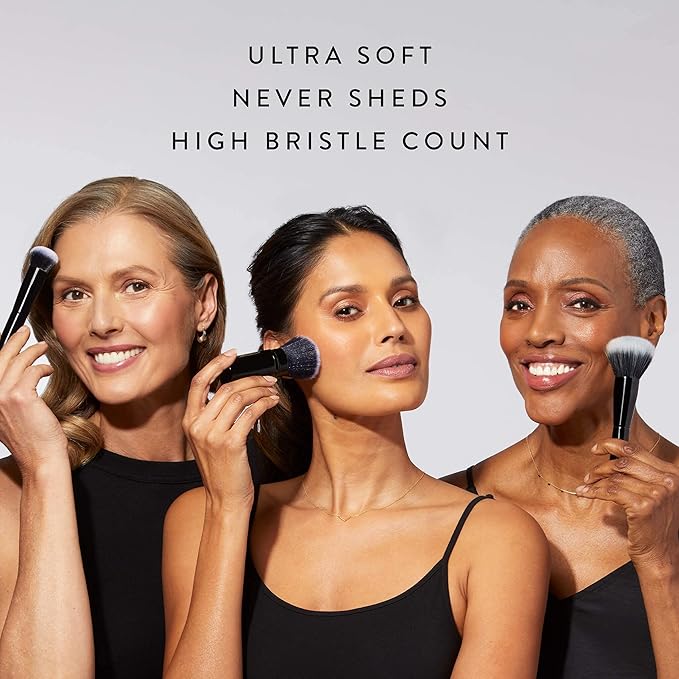 LAURA GELLER NEW YORK All-Over Eye Shadow Brush, Black Wooden Handle-GlimoraGlow