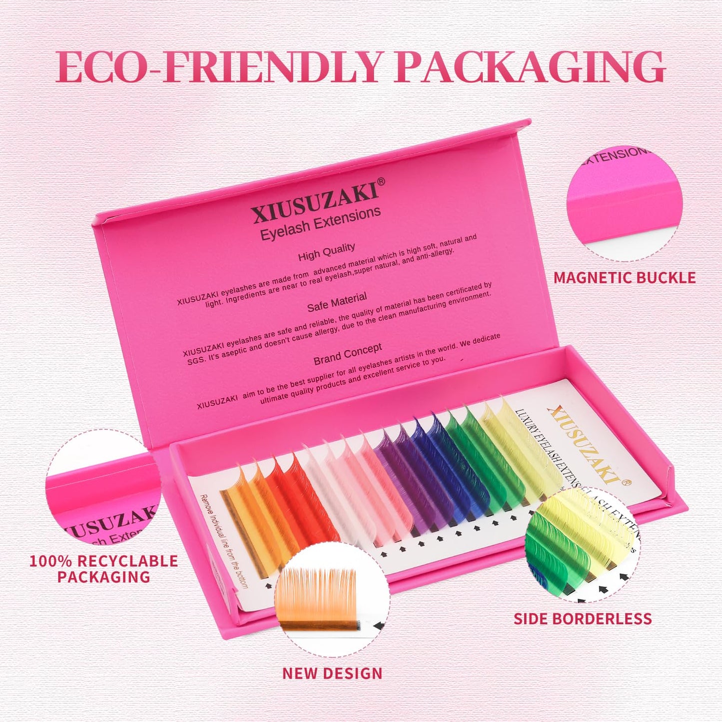 Eyelash Extensions Colored Lashes Extension 0.07 C Curl Lashes 14mm Classic Lash Extensions Soft Individual Lashes 16 Rows Natural False Eyelashes Volume Lashes Professional Use(Colored,0.07-C,14mm)-GlimoraGlow