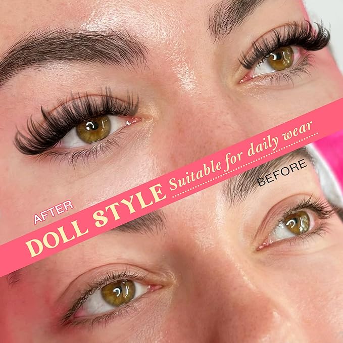 False Eyelashes Manga Lashes 10 Pairs False Eyelashes Japanese Style D Anime Lashes Natural Cosplay Lashes Natural Look 15 MM Wispy Faux Mink Lashes Full Strip Doll Lashes by FANXITON-GlimoraGlow