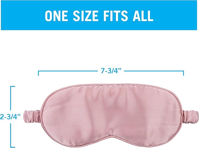 in Flight Mind Mulberry Silk Sleep Mask, Eye Mask for Sleeping with Elastic Headband, Super Soft Sleeping Mask,Comfortable Silk Eye Sleep Mask, Sleep Eye Mask for Night Sleeping, Travel, Nap(Pink)-GlimoraGlow