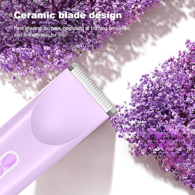 2025 New Bikini Trimmer for Women,Dermave Bikini Shaver,2-in-1 Electric Razors for Women(Purple)-GlimoraGlow