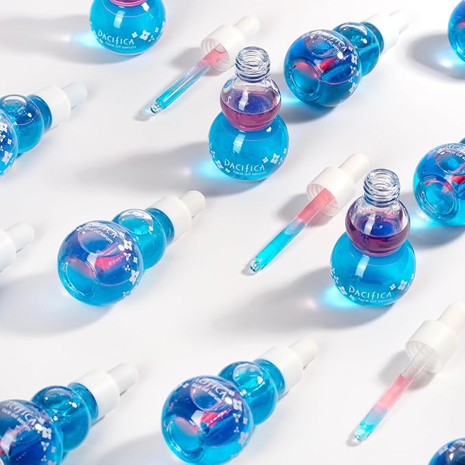 Pacifica Face Oil Serum - Flower Fix Bi-Phase Hydrating Skin Barrier - w/Hyaluronic Acid & Natural Botanical Ingredients - for Dry Sensitive Skin Vegan & Cruelty-Free Dermatologist Approved-GlimoraGlow