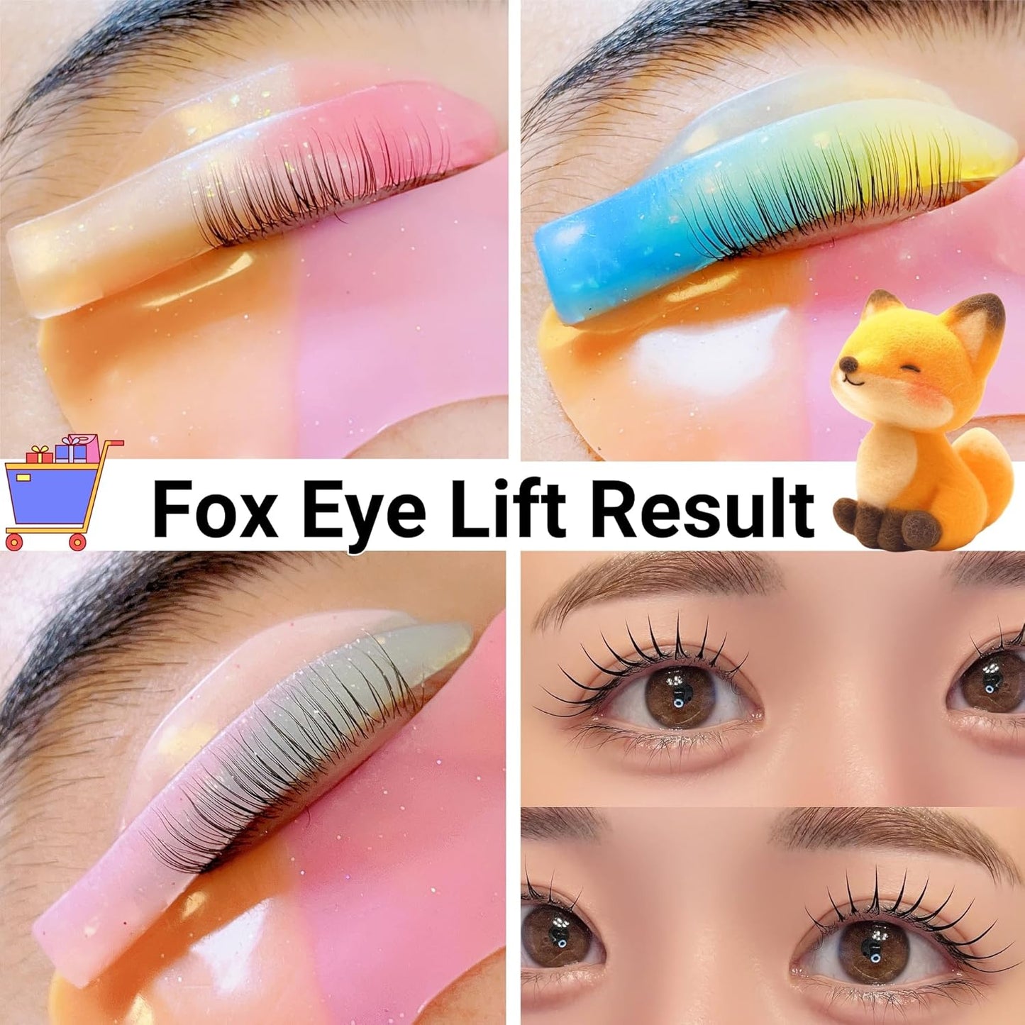 Eyelash Perm Pads 2025 New Gradient Color Silicone Lash Lift Rods Eyelash Perm Silicone Pads 8 Sizes 16 Piece Reusable Soft Lash Lift Pads Shield for Different Length Eyelashes Perfect Lifting-GlimoraGlow