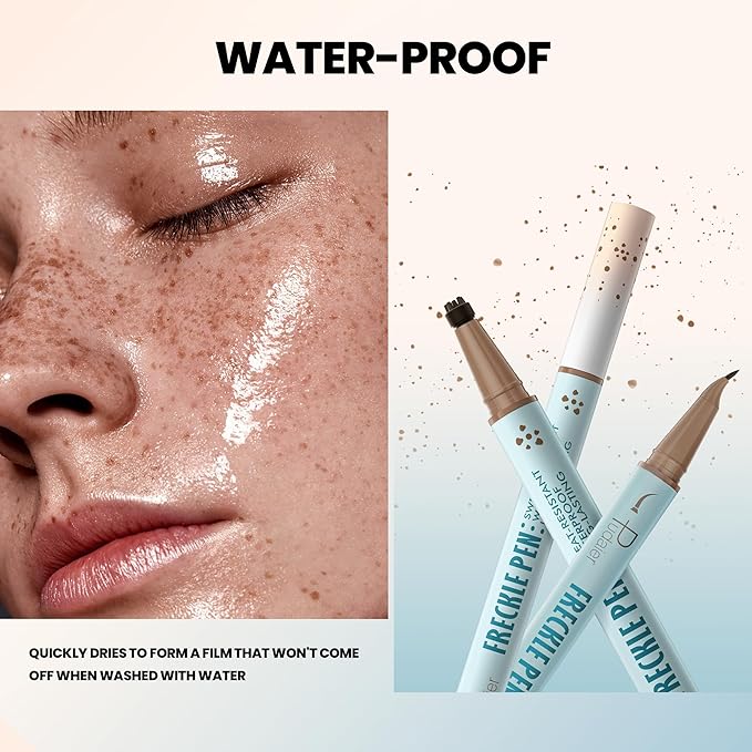 2-in-1 Dual Ended Microblading Freckle Pen & Freckle Stamp,Waterproof Freckle Stamp & Precise 15°Tip for Natural Lifelike Freckle Makeup,Perfect Make up,Last 24Hrs.-GlimoraGlow