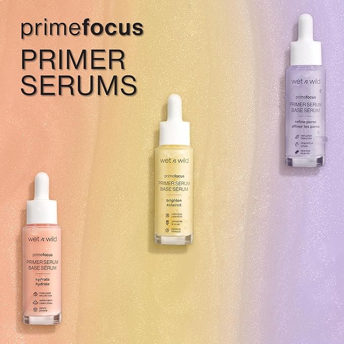 wet n wild Prime Focus Facial Serum Primer Makeup Extending, Hydrating Face Skin Care Product, Reduces Fine Lines And Wrinkles, For Repairing Dry Skin, Retinol Alternative-GlimoraGlow