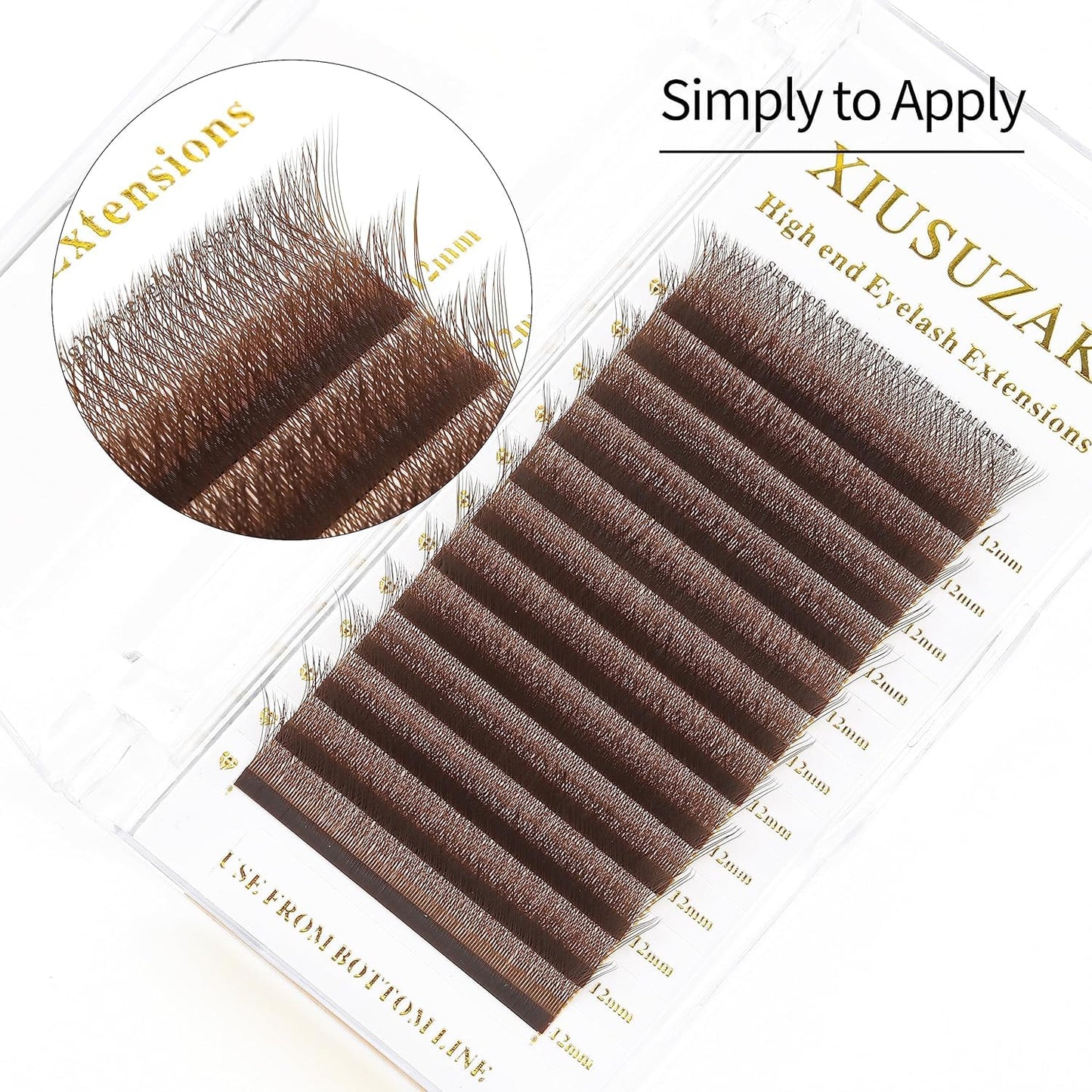 Lash Extensions W Brown 4D Eyelash Extensions W Shape 0.07mm Thickness D Curl 13mm Premade Fans Lashes Easy Fan Volume Lashes Individual Lashes(W-Brown-4D-0.07-D,13mm)-GlimoraGlow