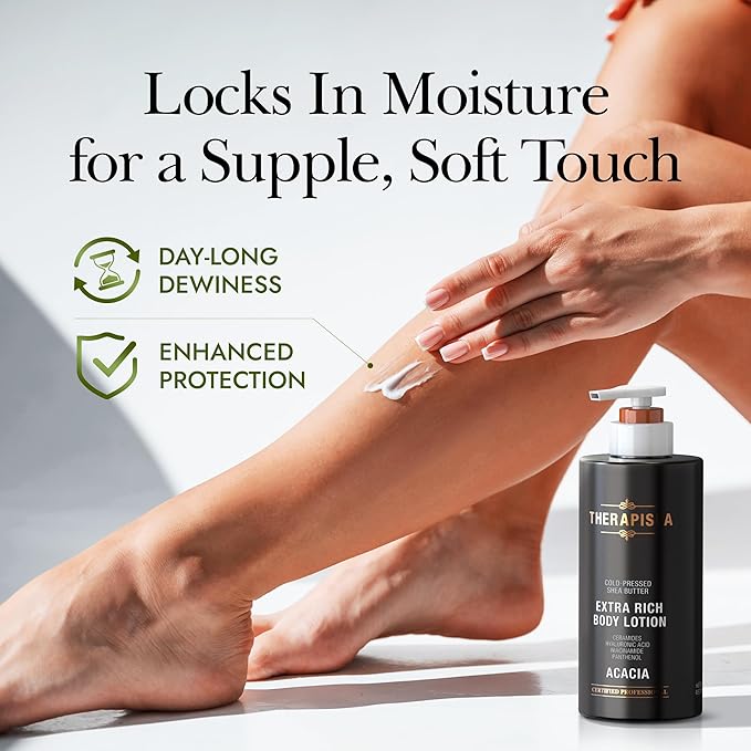 Scented Body Lotion for Women – Refreshing Moisturizer with Shea Butter, Ceramides & Panthenol to Revive & Nourish Dry Skin – Used by All Genders (Bergamot & Olive, 17.0 fl oz)-GlimoraGlow