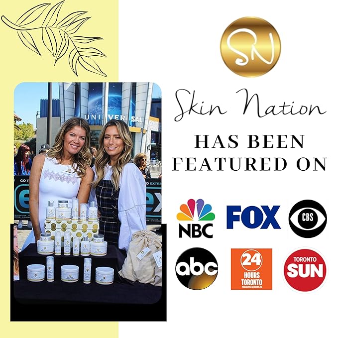 Skin Nation Super Hydrating Vitamin C Face Serum with Ferulic Acid, Aloe Vera, Rosehip Oil, Can Help Smooth Skin Texture and Supports Firmer Skin, for Dry and Sensitive Skin-GlimoraGlow