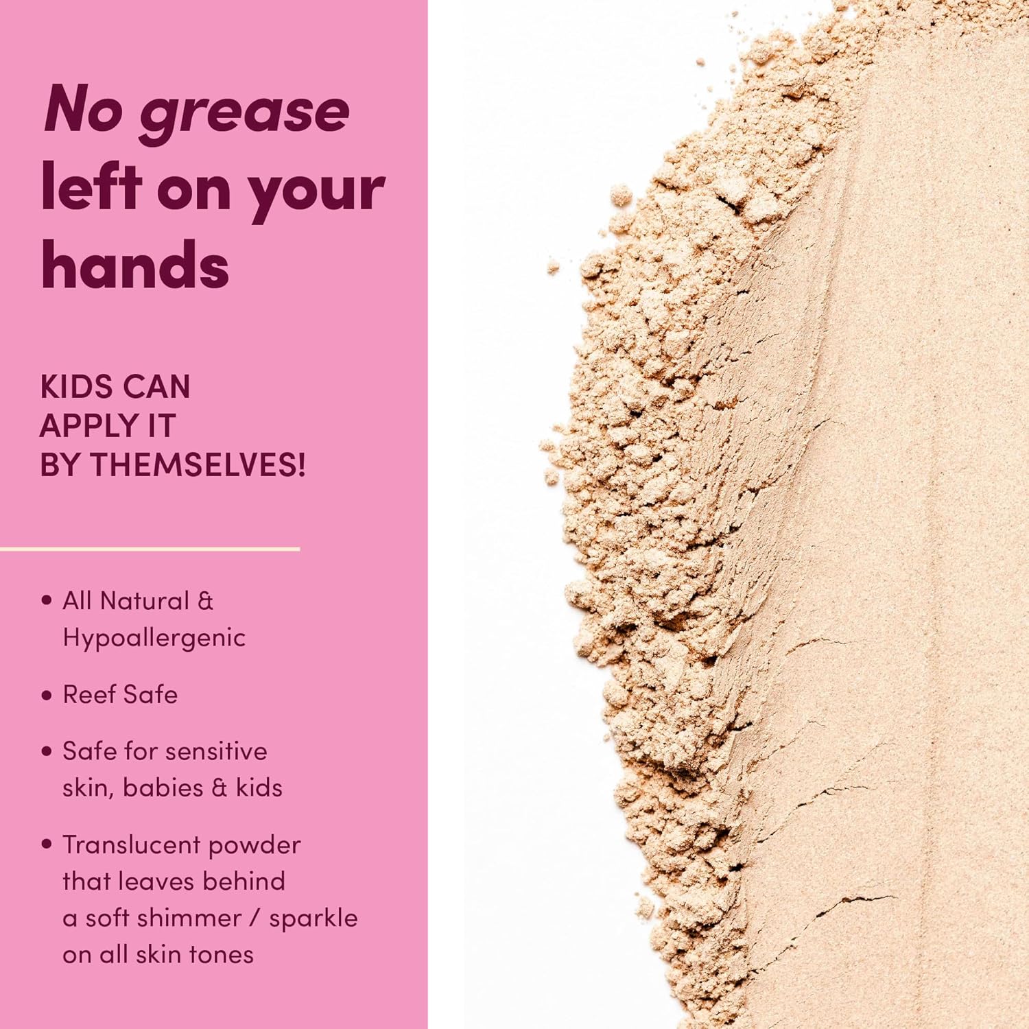 Bada Boom Bada Bling Shimmer Mineral Translucent Sunscreen Powder, Brush on SPF 50 and Sparkles-GlimoraGlow