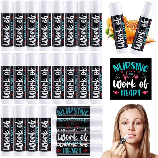 24 Pcs Nurse Appreciation Gifts Bulk Lip Balm Bulk for Women Nurses Thank You Gifts Honey Flavor Lip Balm Nursing Doctor Gifts for Nurse Week Graduation-GlimoraGlow