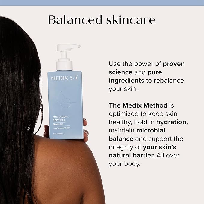 Medix 5.5 Collagen Cream Body Lotion & Face Lotion For Dry Skin & Wrinkles | Collagen Peptides Tightening Cream Body Moisturizers Helps Lift, Tighten, & Firm Skin | Skin Care Products | 2-Pack-GlimoraGlow