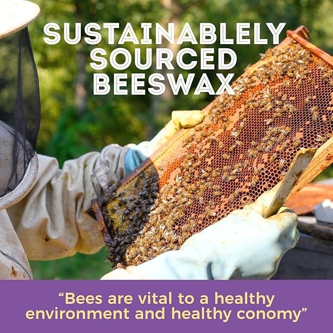 HUNNYBEE Beeswax Pellets 3LB, 100% Pure Bees Wax for DIY Candles, Skin, Body Cream, Face, and Hair Care, Lotions Deodorant, Lip Balm and Soap Making (Pure White, 3 lbs)-GlimoraGlow