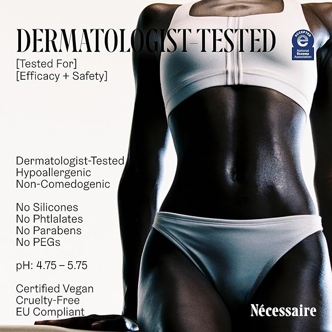 Nécessaire The Body Lotion with Pump. Fragrance-Free. Multi-Peptide Firming Lotion to Moisturize, Firm, Strengthen. 2.5% Niacinamide, Vitamin C/E + Omega 6/9. 450ml / 15.2 fl oz-GlimoraGlow