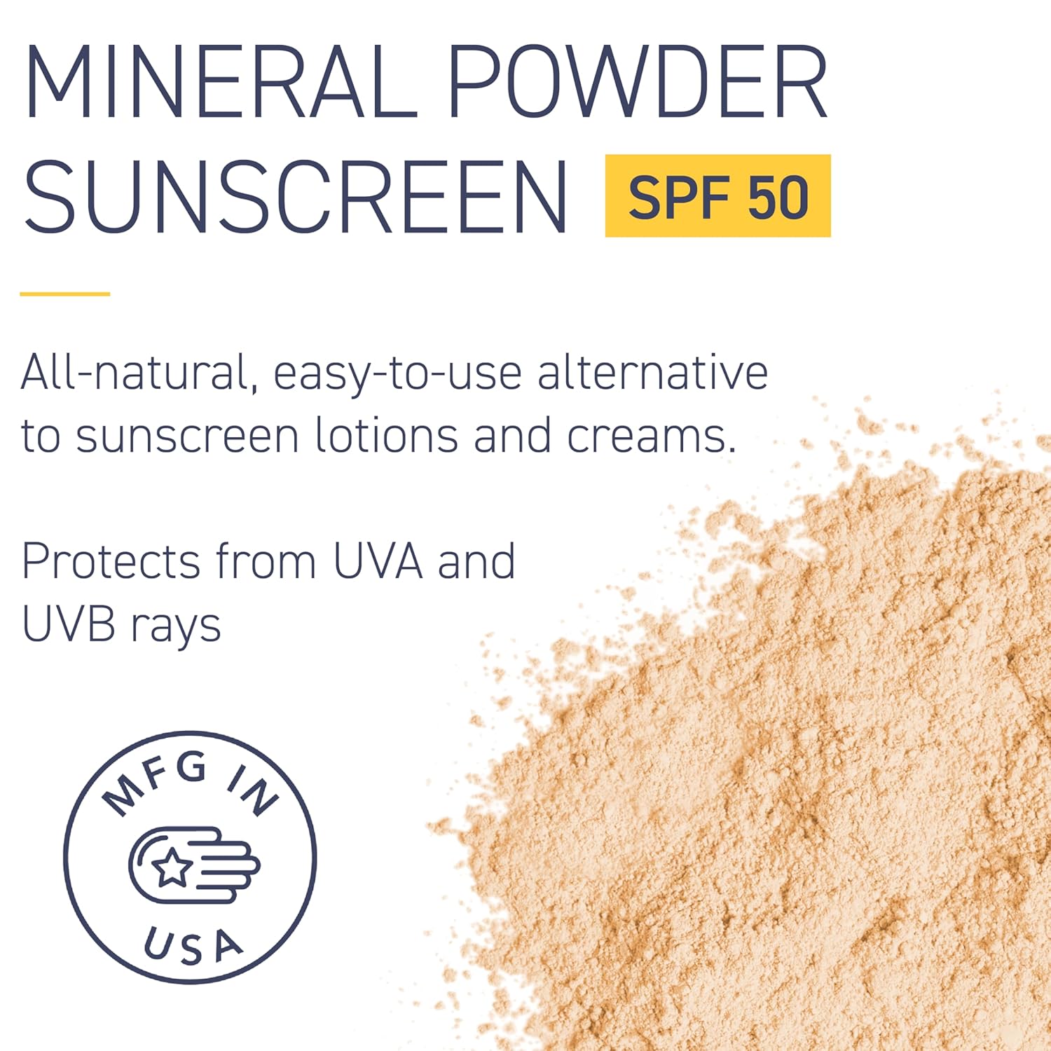 Brush On Block SPF 50 Mineral Powder Sunscreen, Translucent, Broad Spectrum, Water Resistant Face Protection, For All Skin Tones & Types, Reef Friendly, Mfg in USA-GlimoraGlow