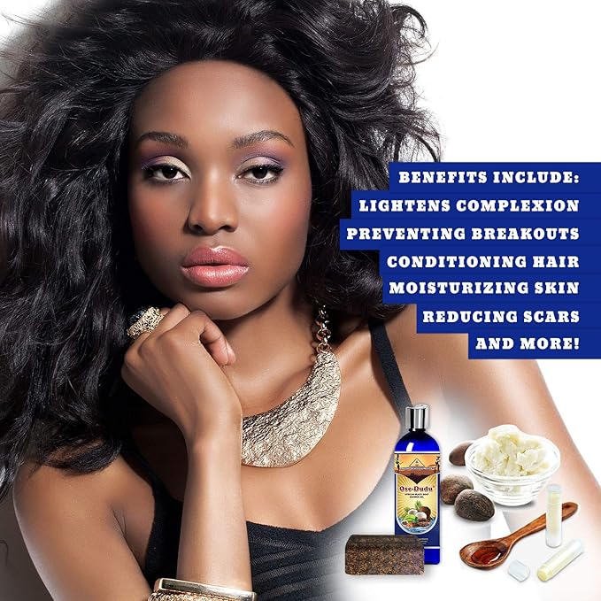 Organic, Anti-Bacterial OSE DUDU LIQUID BLACK SOAP GEL 1 LB (16 oz) Acne Eczema Dry Skin Psoriasis Scar Removal Face and Body Wash Skin Care (GHANA)-GlimoraGlow