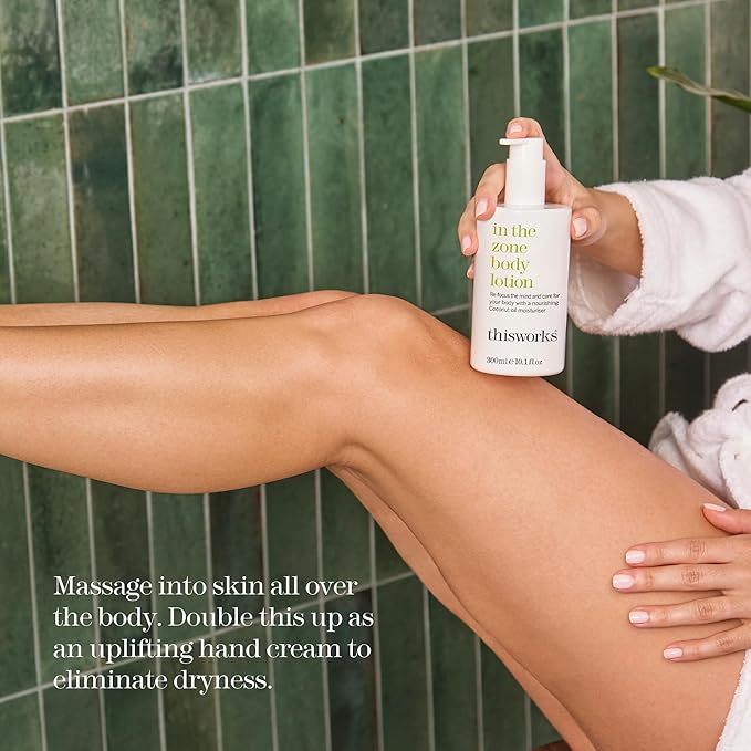 THISWORKS In The Zone Body Lotion, Natural Therapeutic Lotion, 300ml, 10.1 fl. oz-GlimoraGlow