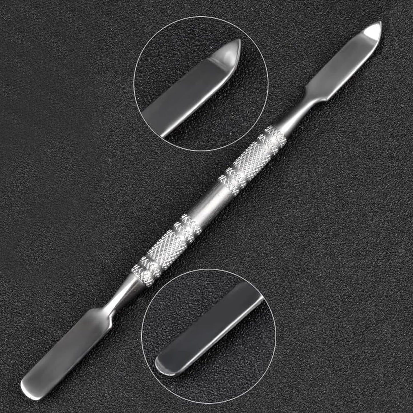 2 Pcs Resin Nail Palette Nail Polish Palette Nail Art Palette with Stainless Stirring Rod (Gray and Purple)-GlimoraGlow