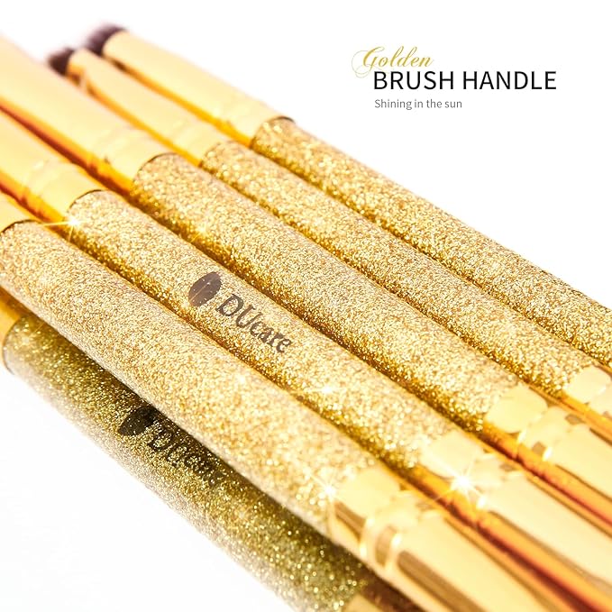 DUcare Eyeshadow Brushes Set Duo End Eye Makeup Brushes Professional Eyeshadow Brush set 5Pcs Travel Concealer Eyebrow Eyelash Eye Liners Blending-GlimoraGlow