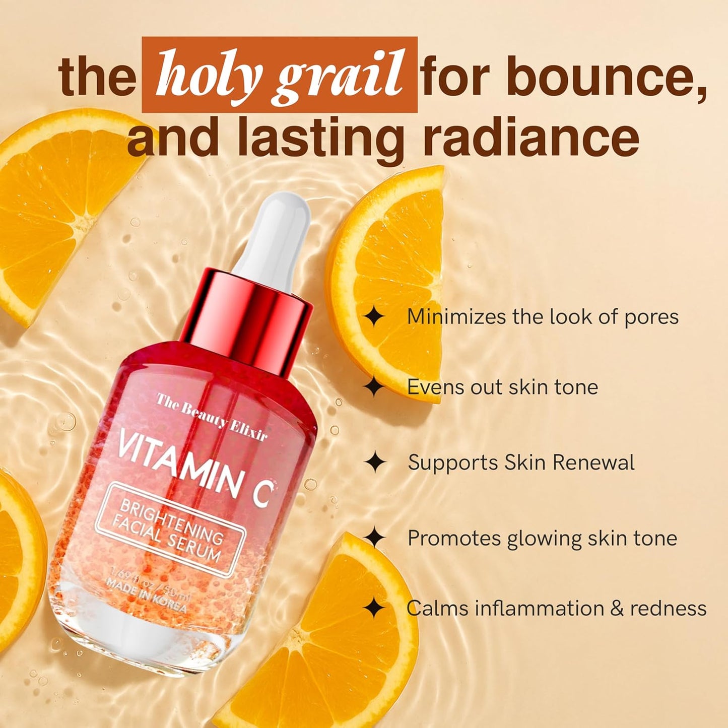 Vitamin C Serum For Face - Dermatologist Tested - Anti-Aging & Dark Spot Remover - Brightening, Clean Beauty, Cruelty-Free, Korean Skin Care for Glass Skin - All Skin Types - 1.69oz-GlimoraGlow