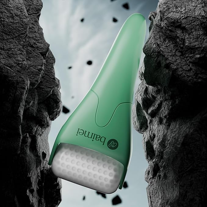 BAIMEI IcyMe Cryotherapy Ice Roller and Gua Sha Facial Tools Reduces Puffiness Migraine Pain Relief, Skin Care Tools for Face Massager Self Care Gift for Men Women - Green-GlimoraGlow