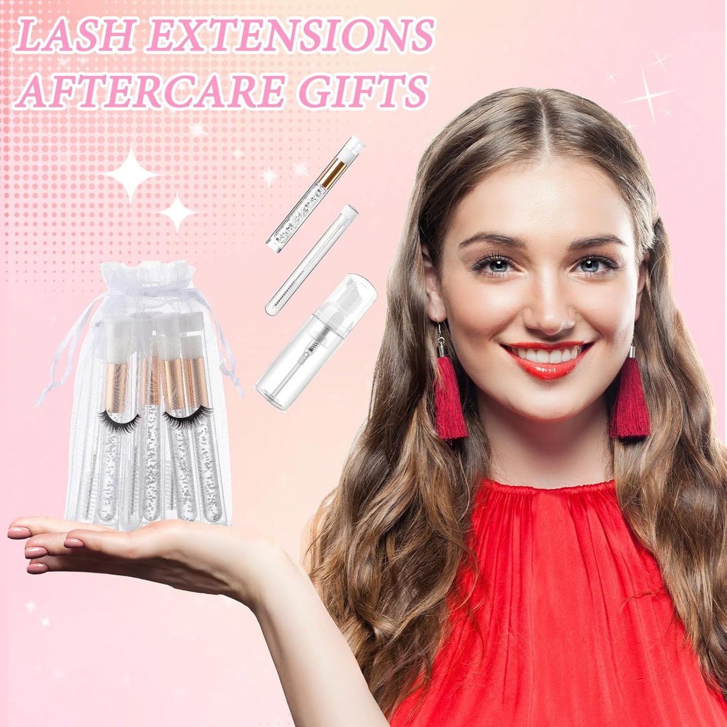 Zhehao 80 Pcs Lash Shampoo Bottle Brushes Kit 20 Foam Pump Dispensers 20 Lash Shampoo Brushes 20 Eyelash Aftercare Bag 20 Cleaning Pipes, Eyelash Extension Supplies(White, Sliver)-GlimoraGlow