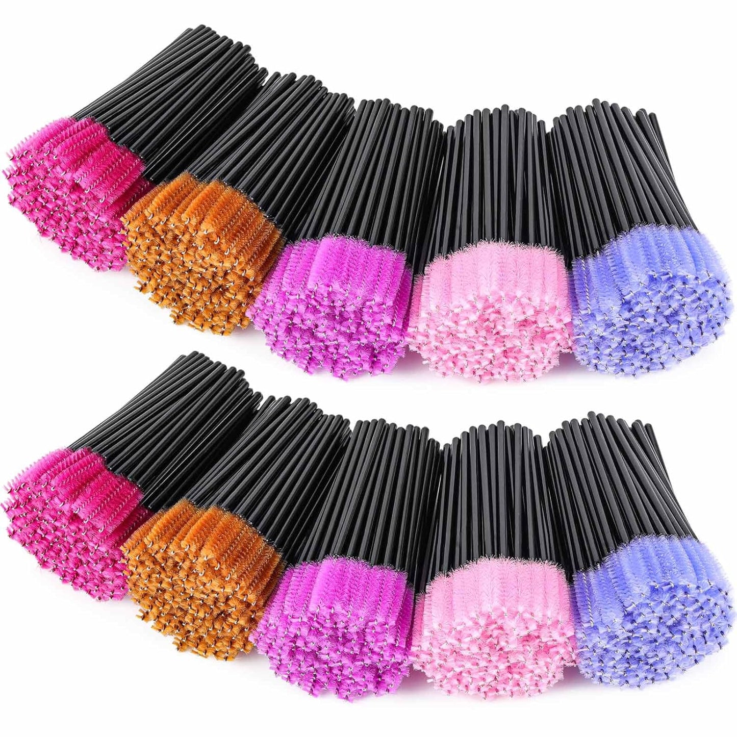 1000 Disposable Mascara Wands Eyelash Brushes Spoolies for Eyebrow Eye Lash Extension Multicolor-GlimoraGlow