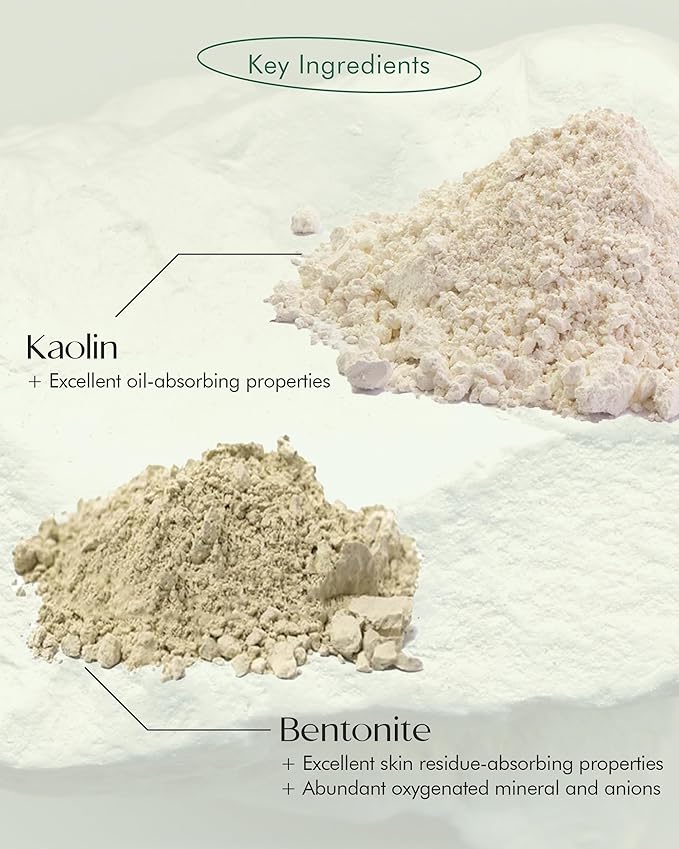 SKINCURE Vegan Seaweed Mud Mask, Korean skincare Blackhead Remover Clay Mask for Pore Cleansing with Kaolin & Bentonite, Oil Control & Gentle Exfoliation, 3.5oz-GlimoraGlow