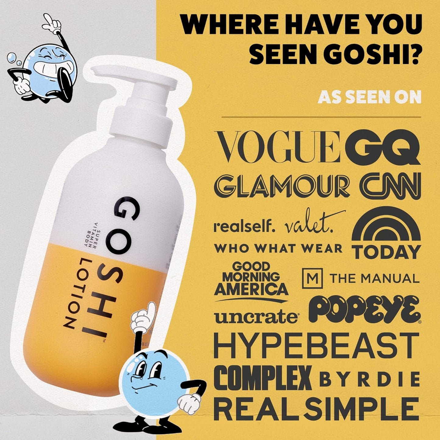 GOSHI Super Vitamin Body Lotion 3.4 oz - pH-Balanced Moisturizing Body Lotion for Men and Women - For All Skin Types-GlimoraGlow