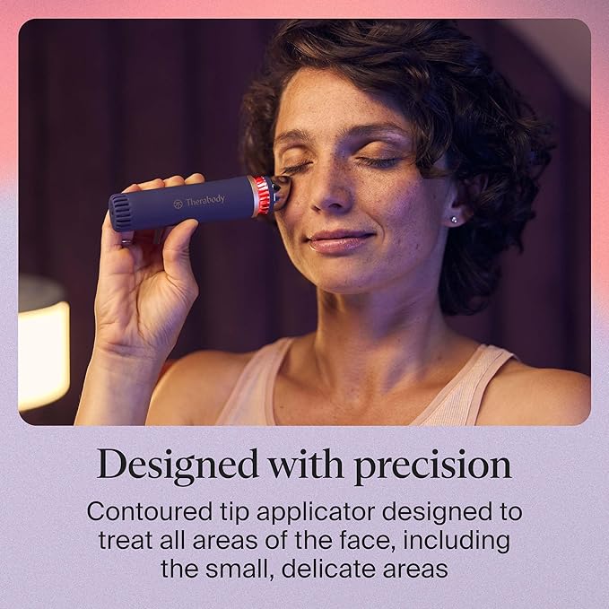 Therabody TheraFace Depuffing Wand – Cold and Heat Skincare Treatment to Depuff and Glow; Beauty Wand, Face Roller and Eye Massager for Eye Puffiness, Dark Circles and Skin Radiance (Indigo)-GlimoraGlow