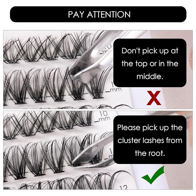 Lash Clusters 320pcs Individual Lashes 30D&40D DIY Lash Extensions D Curl Lash Clusters False Eyelashes Natural Look 10-16mm Mix Cluster Eyelash Extensions EASY TO USE (30D+40D-0.07D)-GlimoraGlow