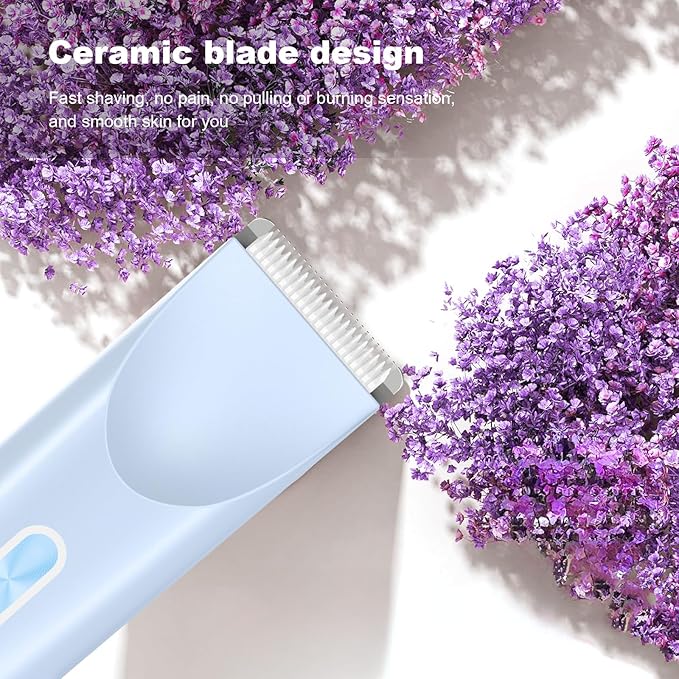 2025 New Bikini Trimmer for Women,Dermave Bikini Shaver,2-in-1 Electric Razors for Women(Blue)-GlimoraGlow