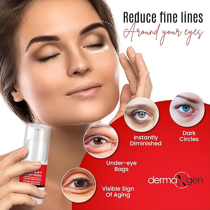 Rapid Reduction Eye Cream - Eye Cream Anti Aging Treatment for Dark Circles - Instant Under Eye Cream - Advanced Peptide Skin Tightening Formula - Instantly Removes Puffiness Wrinkles 20ml-GlimoraGlow